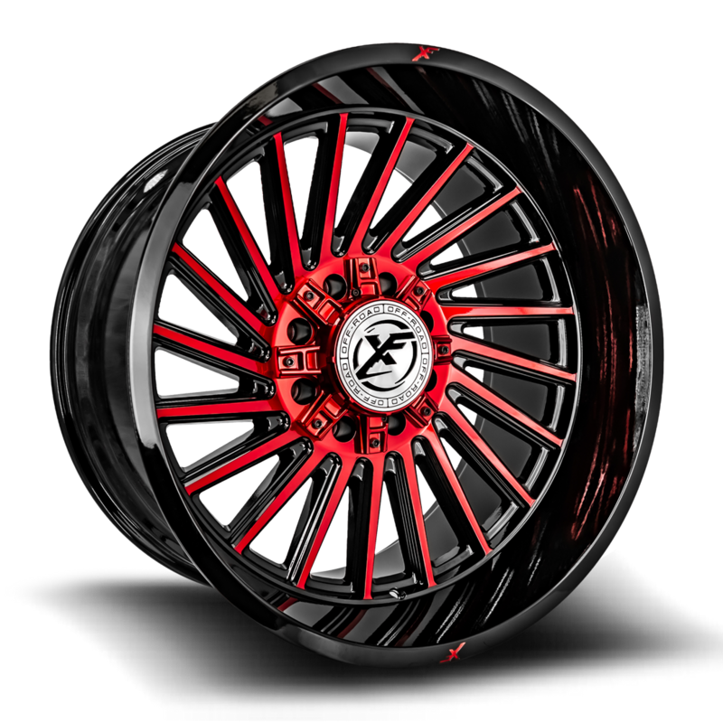 XF OFFROAD 239 20x10 6x135 / 6x139.7 -12 Gloss Black Red Machined