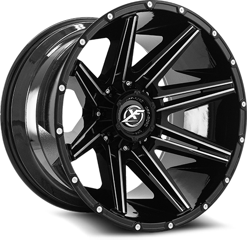 XF OFFROAD XF-220 20x12 5x127/5X139.7-44 Gloss Black Milled