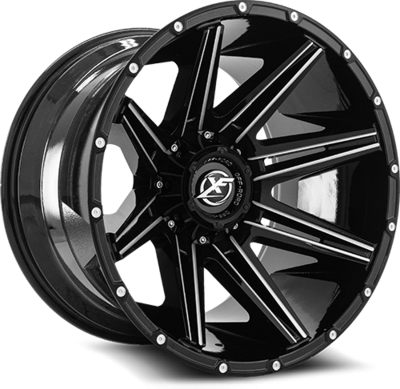 XF OFFROAD XF-220 20x12 5x127/5X139.7-44 Gloss Black Milled