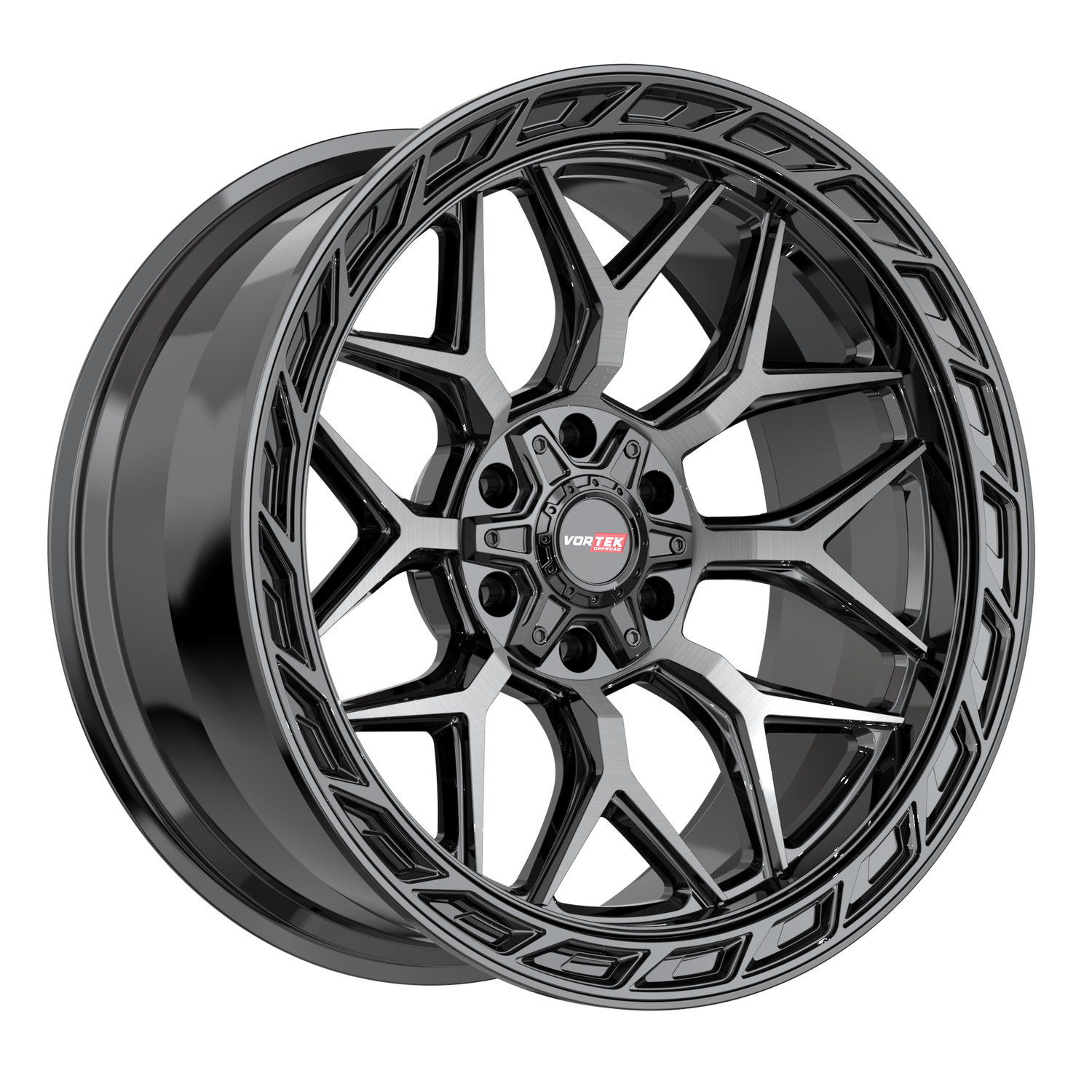 Vortek VRP-504 20X9 6x135 / 6x139.7 18 Black Diamond Cut W/ Dark Tint