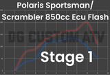 DG CUSTOM ATV POLARIS SPORTSMAN/SCRAMBLER 850 STAGE 1 ECU FLASH