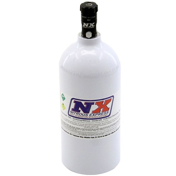 Nitrous Express 2.5 Lb Bottle (W/ Motorcycle Valve) (4.38 Dia. X 12.37 Tall)