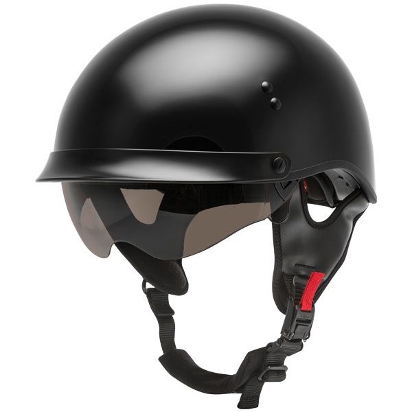 GMAX HH-65 TWIN FULL DRESSED HALF HELMET GLOSS BLACK