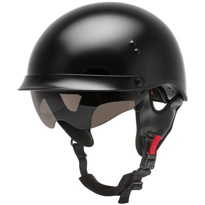 GMAX HH-65 TWIN FULL DRESSED HALF HELMET GLOSS BLACK