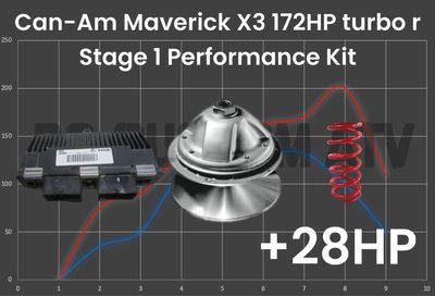 DG CUSTOM ATV 2018-2021 CAN-AM MAVERICK X3 172HP STAGE 1 PERFORMANCE KIT +28HP 91 Octane