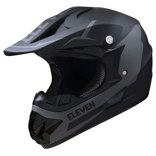 ELEVEN YOUTH RAID MX HELMET YOUTH BLACK/GREY