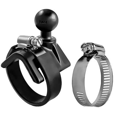 RAM Strap Hose Clamp Ball Base 1&quot; - 2.1&quot; 1&quot; - 2.1&quot; Diameter