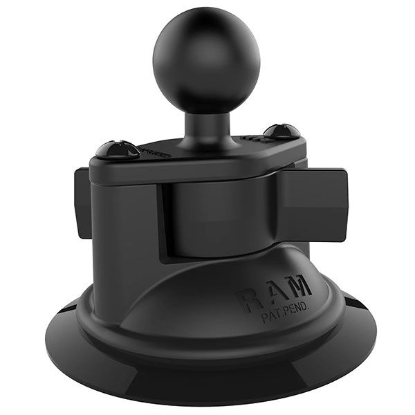 RAM Twist-Lock Suction Cup Base with Ball Single Suction, Marine Grade Aluminum