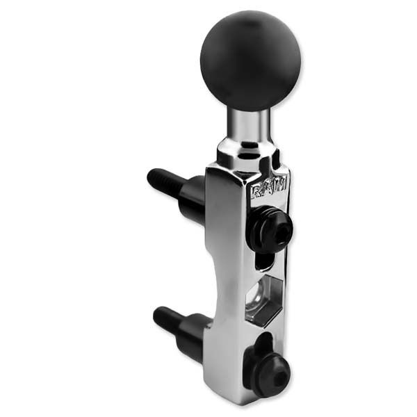 RAM Chrome Motorcycle Brake/Clutch Reservoir Ball Base Chrome, Single Ball