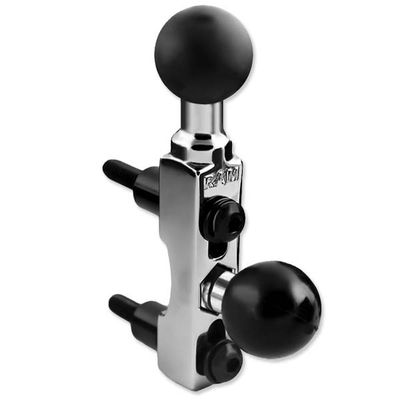 RAM Chrome Motorcycle Brake/Clutch Reservoir Double Ball Base Chrome, Double Ball