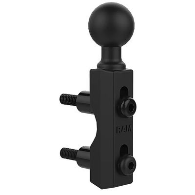 RAM Motorcycle Brake/Clutch Reservoir Ball Base Black, Single Ball