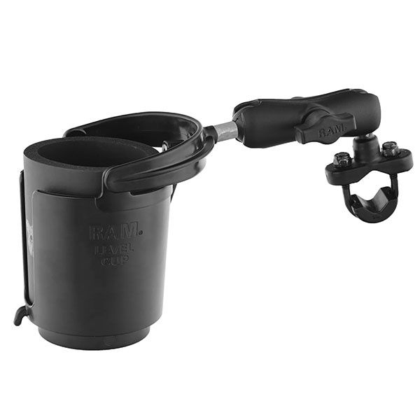RAM MOUNTS LEVEL CUP HOLDER HANDLEBAR U-BOLT BASE 16OZ
