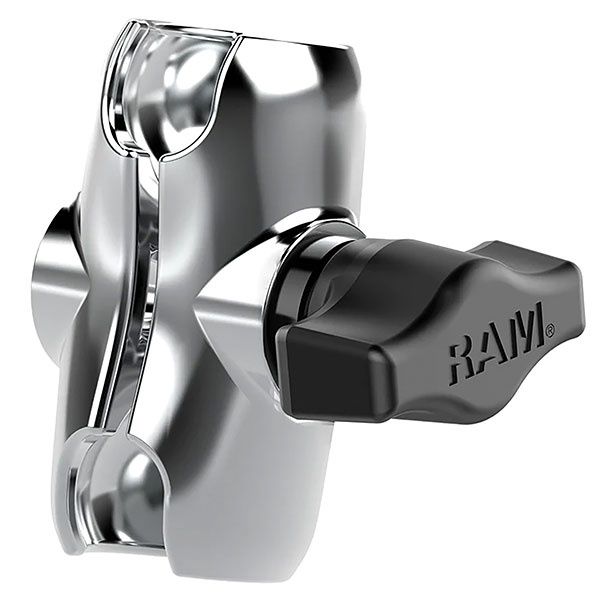 RAM Chrome Double Socket Arm - B Size Short Short Arm, Chrome