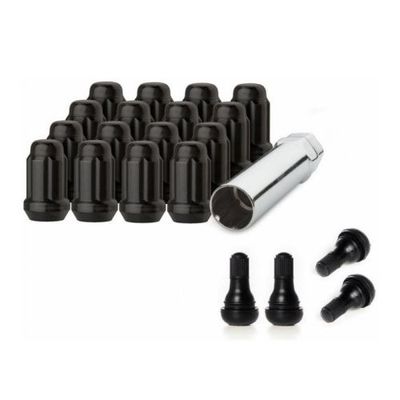 Traxion ATV/UTV Wheel Lug Nut Kit w/Valves (Black)