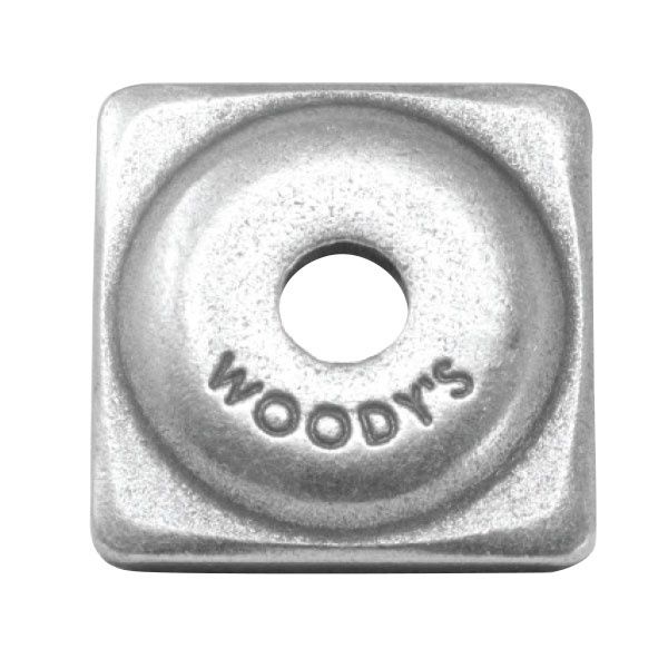 WOODY&#39;S SQUARE DIGGER SUPPORT PLATE, Colour: Aluminum, Quantity: 24/pkg