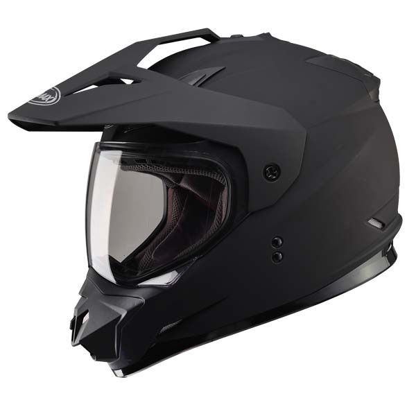 GMAX GM11 DECIMA DUAL SPORT HELMET MATTE BLACK DOUBLE LENS