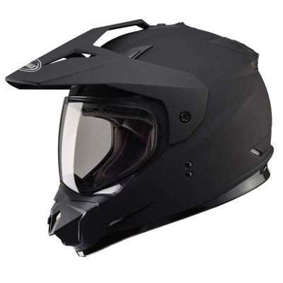 GMAX GM11 DECIMA DUAL SPORT HELMET MATTE BLACK DOUBLE LENS