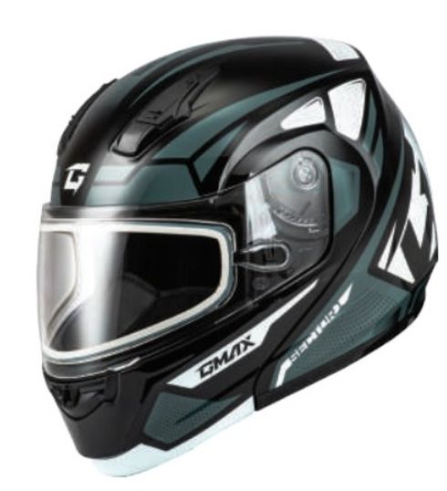 GMAX MD04 SECTOR MODULAR HELMET SILVER ELECTRIC LENS