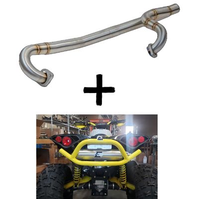 RJWC Header + Empire Industries Slip On Single Exhaust Combo - Can-Am Renegade XMR G2