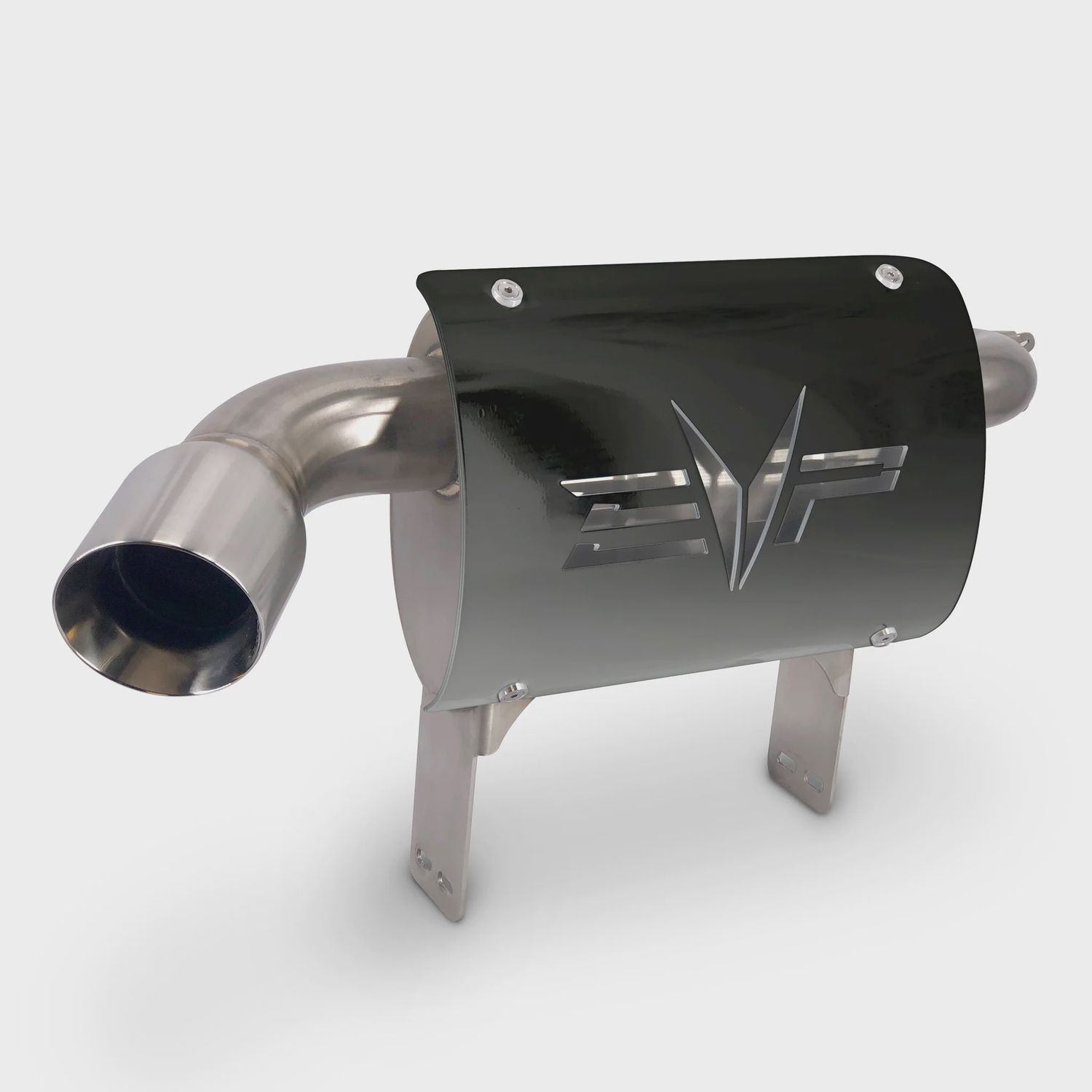 EVOLUTION POWERSPORTS Can-Am Maverick X3 Magnum Side Exit Exhaust With Heat Shield (Delete Rear Valence), Heat Shield Colour: Black