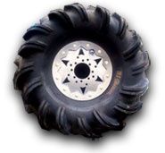 Rubberdown Customs Aluminum Swamp-Lox Wheels, Size: 12&quot;, Colour: Aluminum