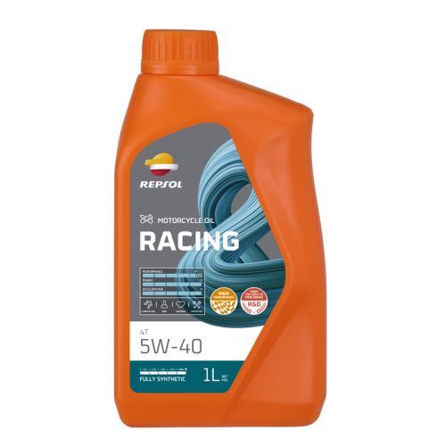 Repsol Synthetic 5W40 Engine Oil Racing 4T, Option: 1 Liter