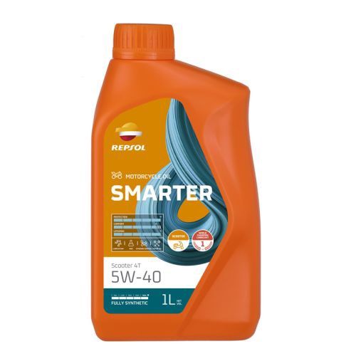 Repsol Full-Synthetic 5W40 Engine Oil Scooter 4T, Option: 1 Liter