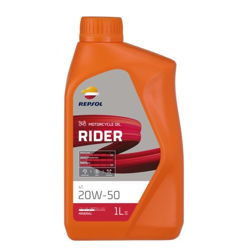 Repsol Mineral 20W50 Engine Oil Rider 4T, Option: 1 Liter