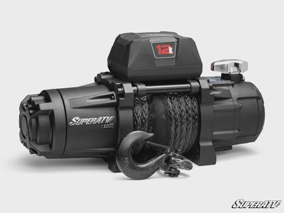 Superatv 12,000 lb. Winch (with Wireless Remote &amp; Synthetic Rope)