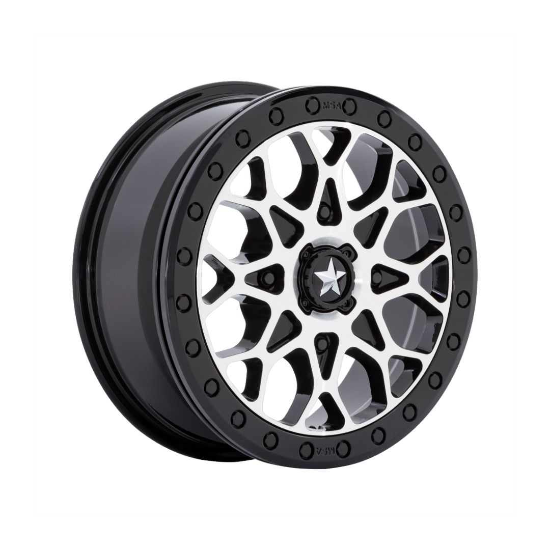 MSA Portal Beadlock Wheel (Gloss Black Machined With Gloss Black Ring)