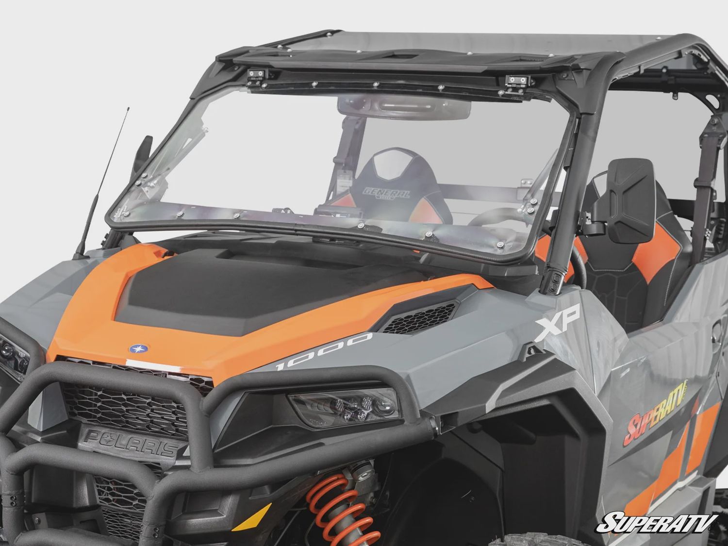 Superatv Polaris General Scratch Resistant Flip Windshield