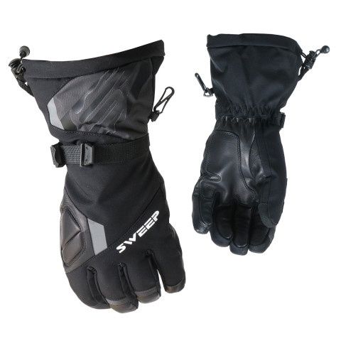 Sweep Outpost Snowmobile Gloves (Black &amp; Grey)