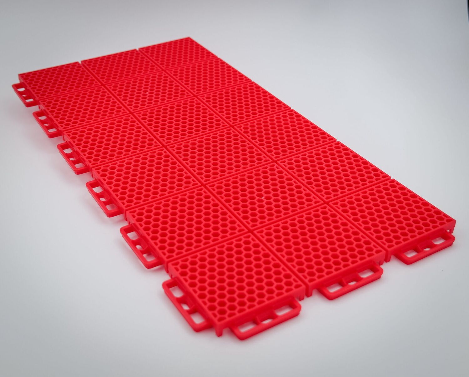 Caliber ProTech Flooring, Colour: Red, Quantity: 8pc