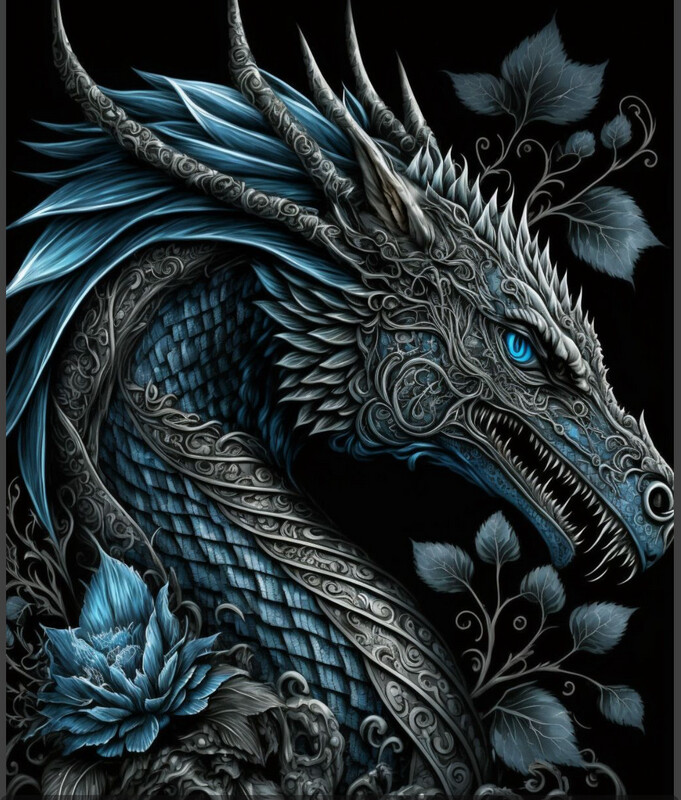 Plaque métal dragon 🐉 20 X 30 cm