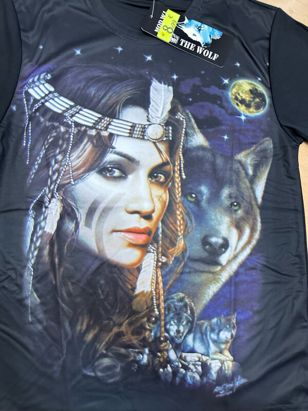 t-shirt animaux indienne et loup 🐺