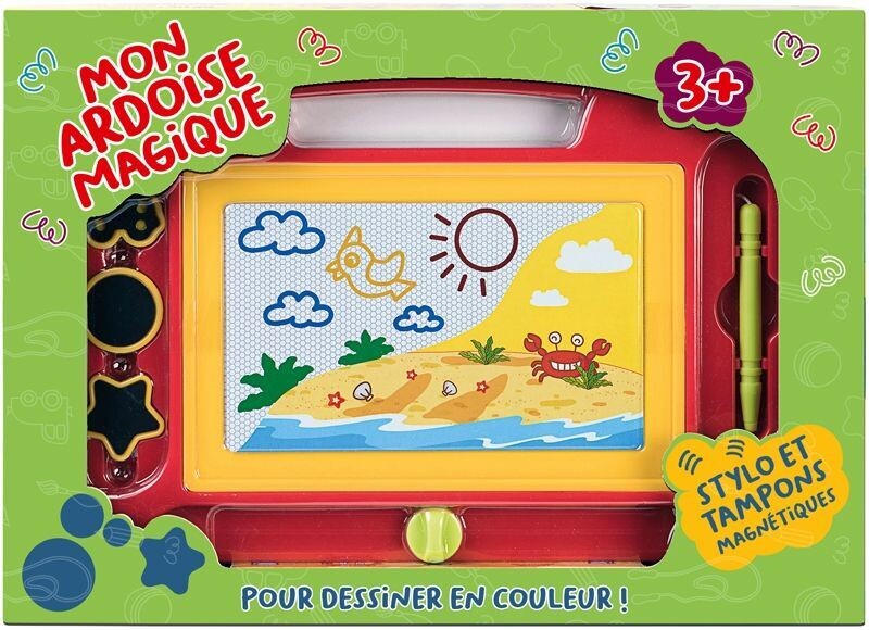 ARDOISE MAGIQUE COULEURS 33CM - DES 3 ANS