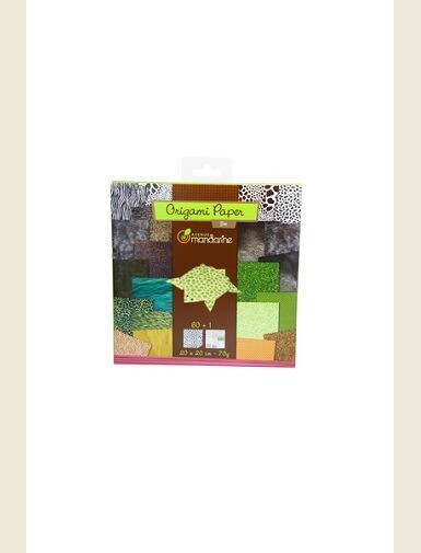 Papier origami AVENUE MANDARINE Zoo 60 feuilles -