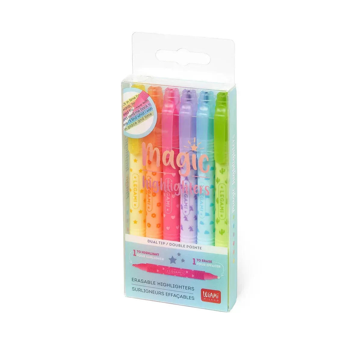 SET DE 6 SURLIGNEURS EFFACABLES - MAGIC HIGHLIGHTERS