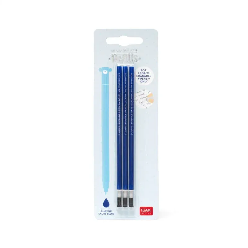 3 RECHARGES STYLO A ENCRE GEL - BLUE