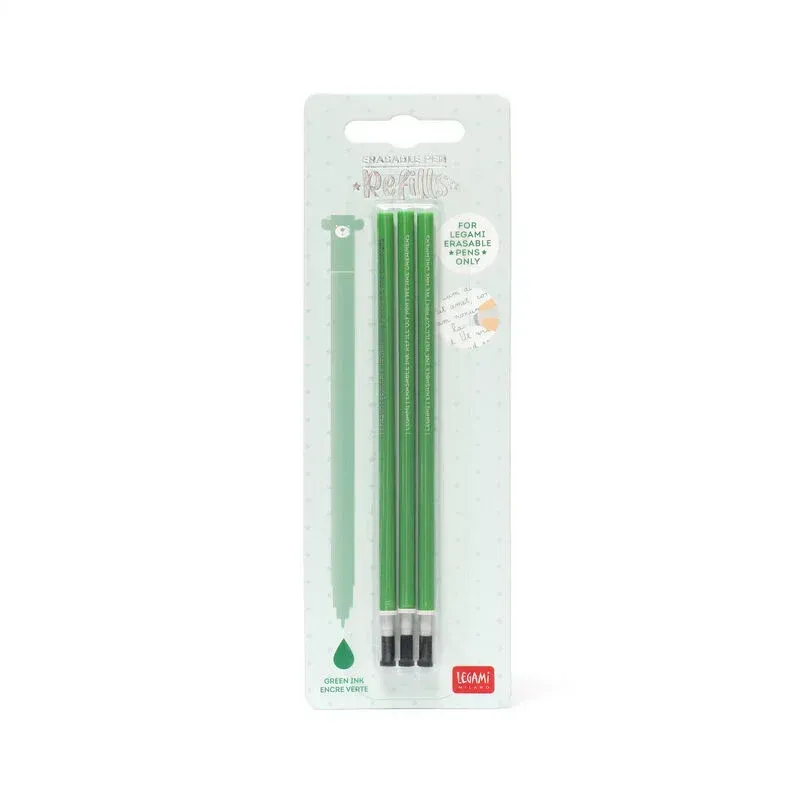3 RECHARGES STYLO A ENCRE GEL - GREEN