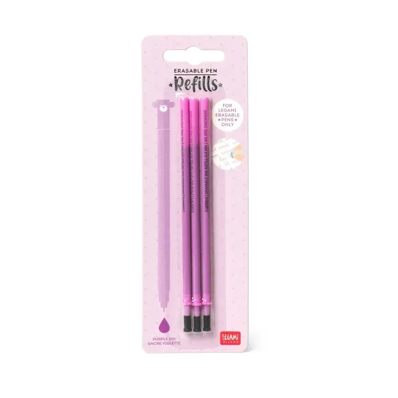 3 RECHARGES STYLO A ENCR GEL - PURPLE