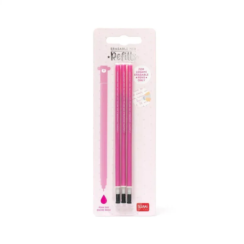 3 RECHARGES STYLO A ENCRE GEL - PINK