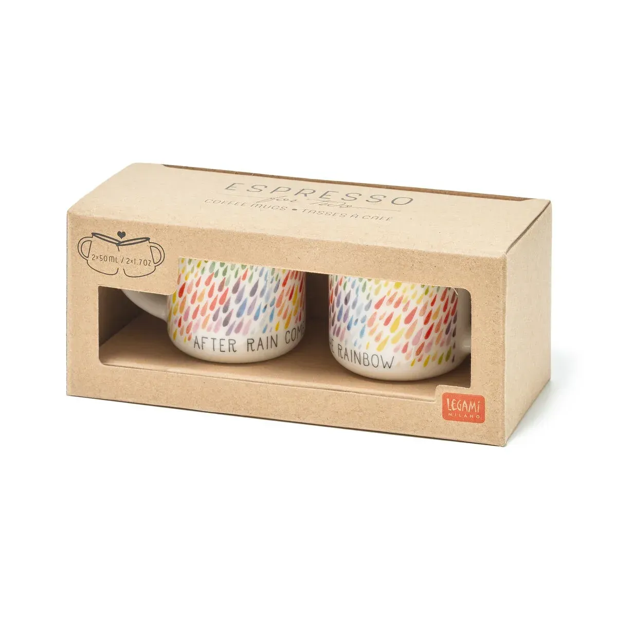 2 TASSES A CAFE - ESPRESSO FOR TWO - RAINBOW