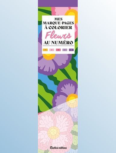 MES MARQUE-PAGES A COLORIER AU NUMERO - FLEURS-ZOTTINO MARICA