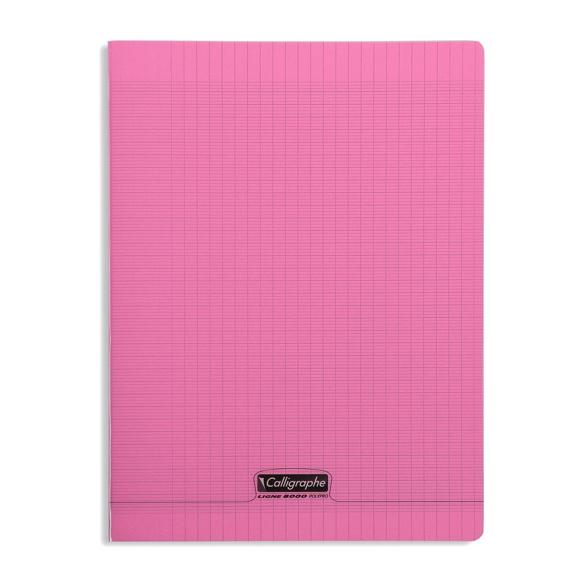 CAHIER POLYPRO ROSE 24X32 96 PAGES  ROSE GRANDS CARREAUX