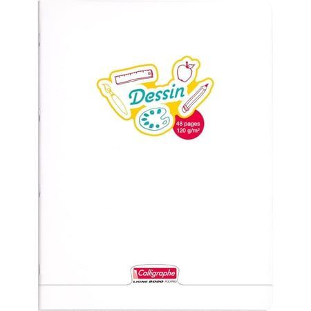 Cahier de dessin CALLIGRAPHE polypro 24x32 uni 120g 48p