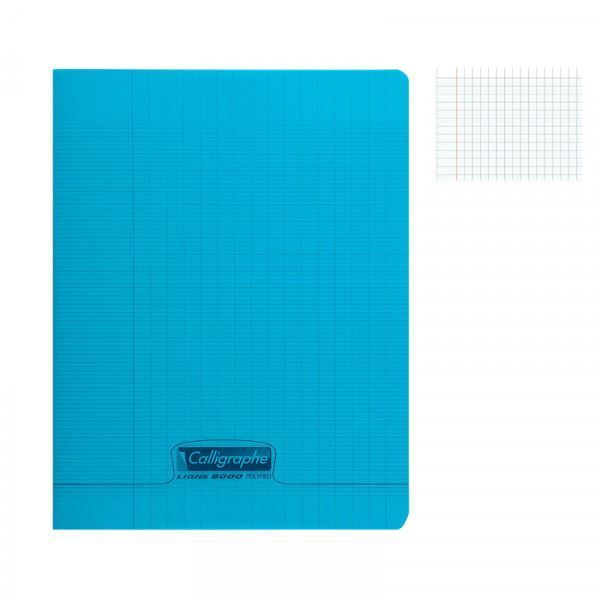 CAHIER POLYPRO BLEU 24X32 96 PAGES  GRANDS CARREAUX
