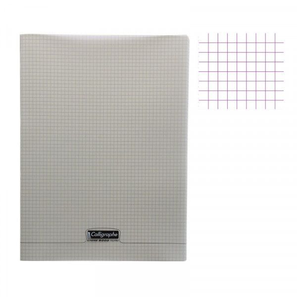 CAHIER POLYPRO GRIS 24X32 96 PAGES  PETITS CARREAUX