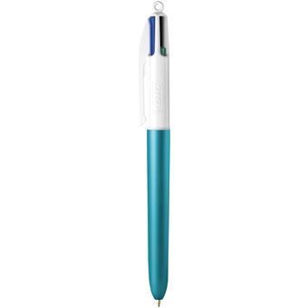 Stylo bille BIC 4 couleurs Glace pointe moyenne retractable