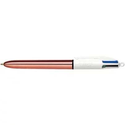 Stylo 4 couleurs rétractable à pointe moyenne BIC 4 Colours Shine